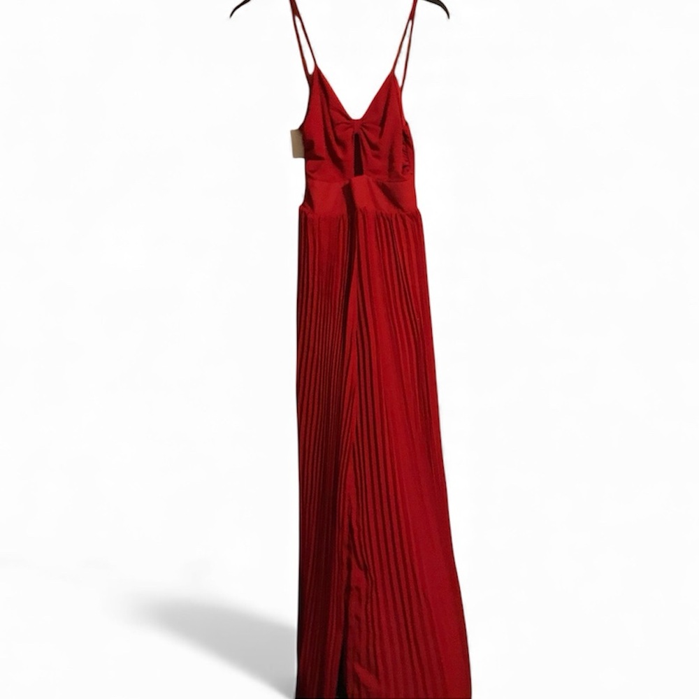 Petal & Pup Red Pleated Jumpsuit - Picture 8 of 12